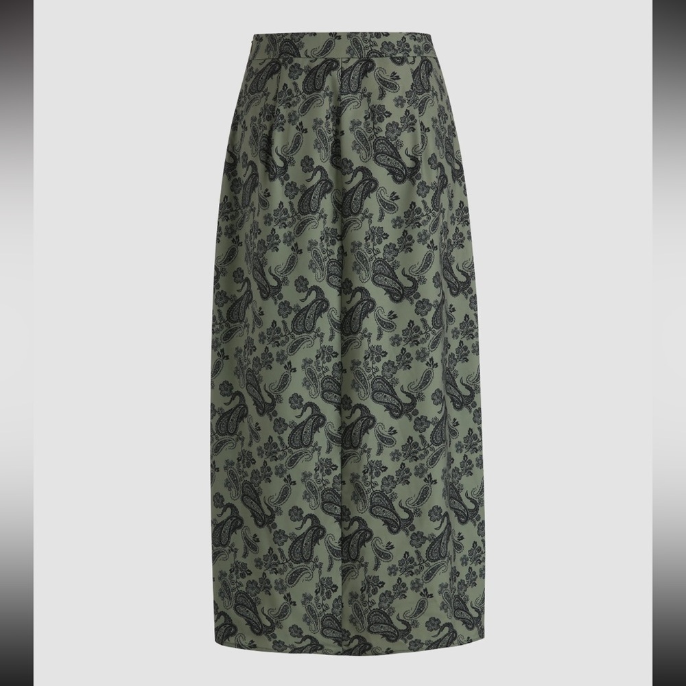 Cider Pattern Slit Midi Skirt - Picture 2 of 8